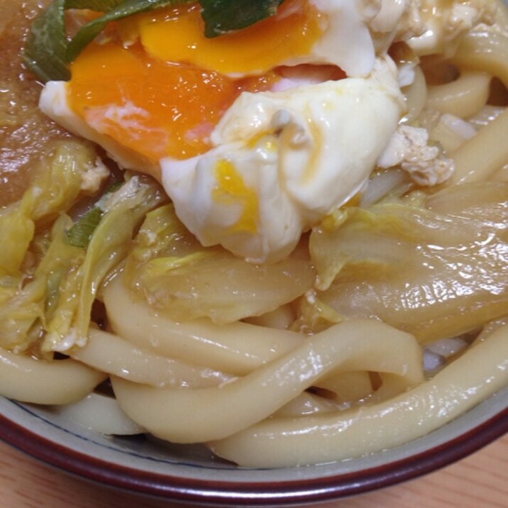 煮込みうどんリメイク⇒うどん丼(*^^*)